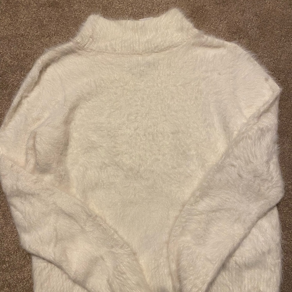 Loft women’s fuzzy mock neck sweater - NWT